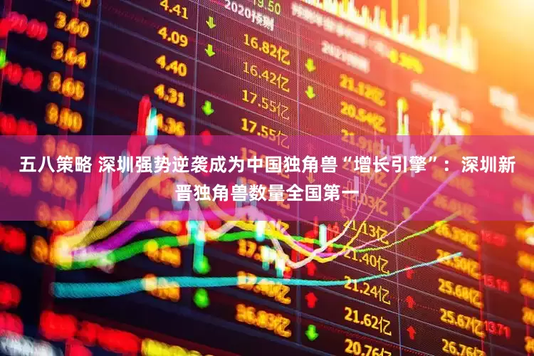 五八策略 深圳强势逆袭成为中国独角兽“增长引擎”：深圳新晋独角兽数量全国第一
